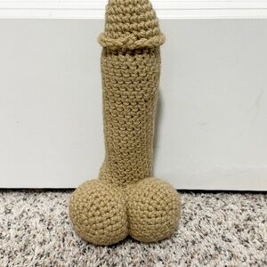 Handmade Crochet Novelty Toy Handmade gag gift crochet male private part funny